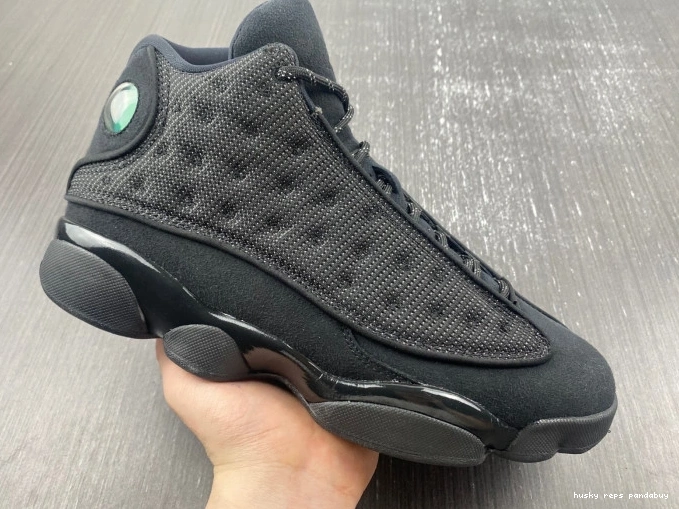 Rep Husky Air Black Retro Jordan Cat 13 414571-011 0820